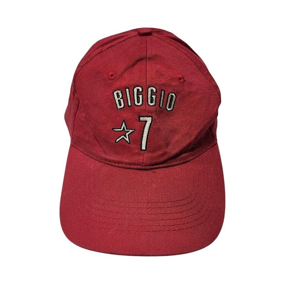 Houston Astros Hat Cap Strap Back Mens One Size Red MLB Biggio American Casuals